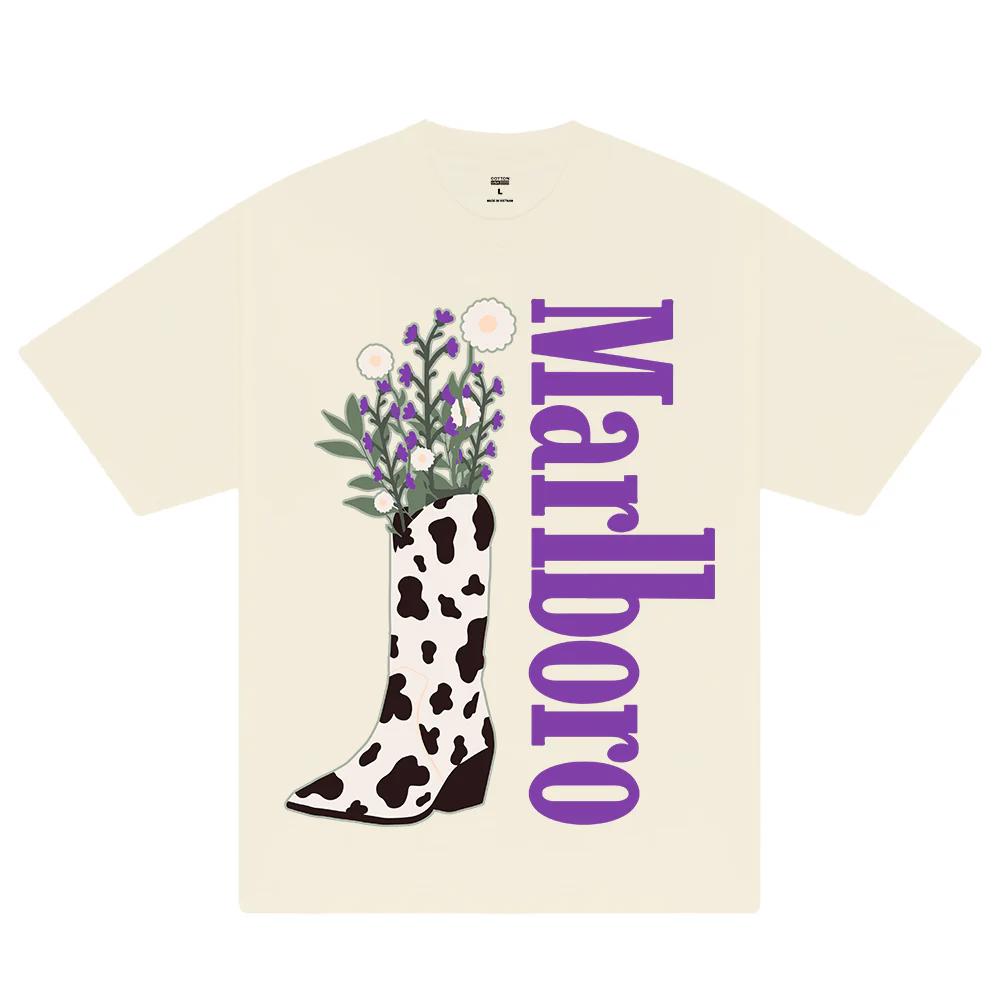 Marlboro flower in my boot t-shirt