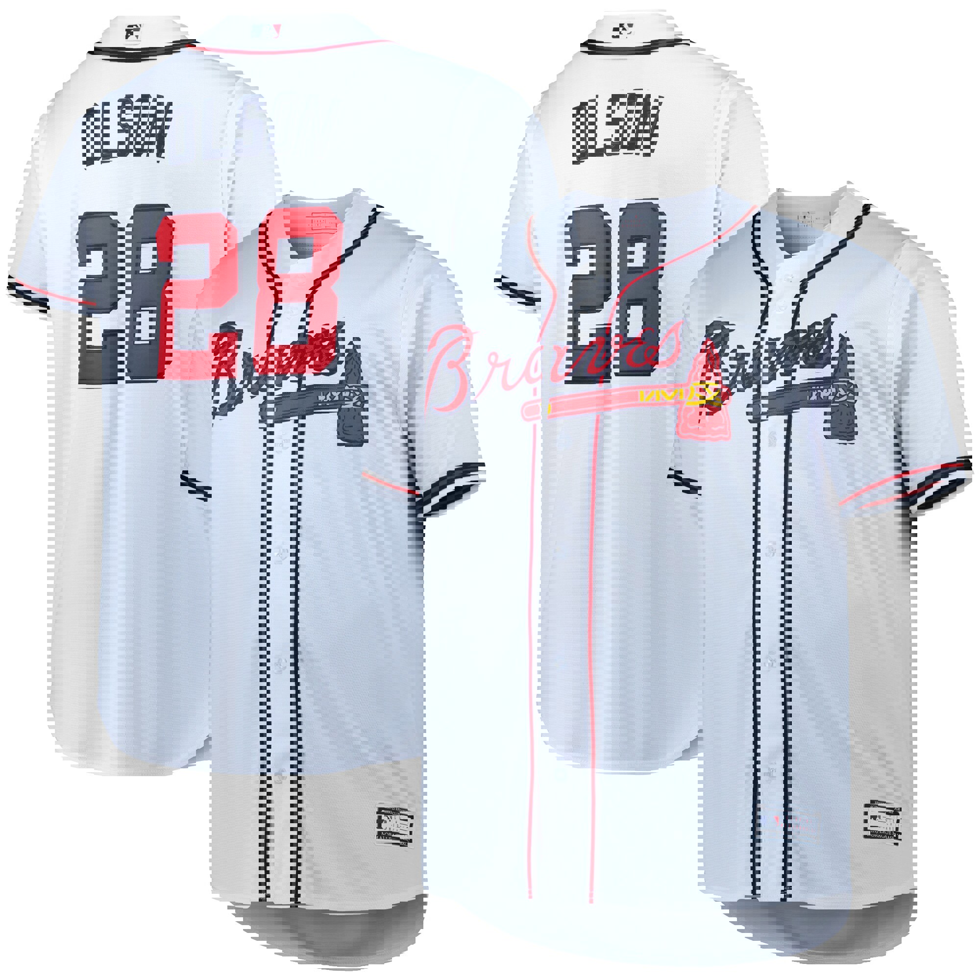 Matt olson atlanta braves big & tall replica player jersey - white