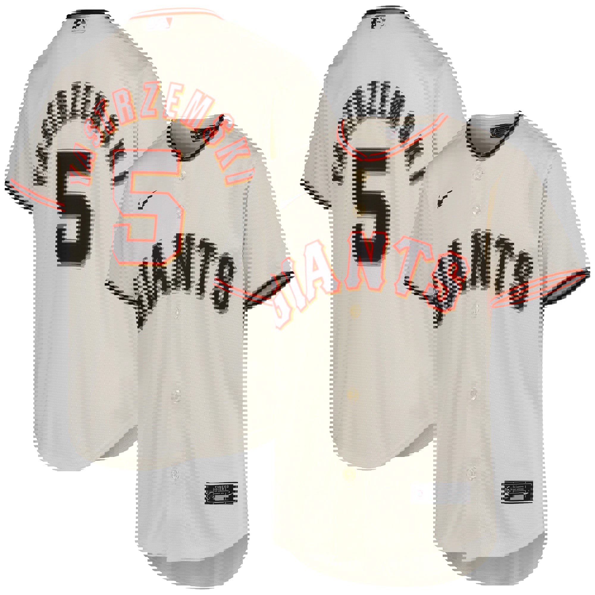 Mike yastrzemski san francisco giants nike youth alternate replica player jersey - cream