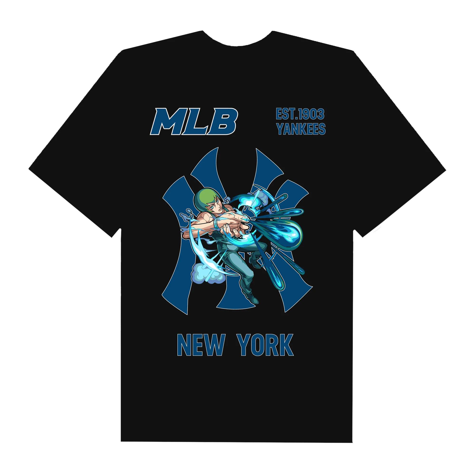 Mlb anime jojo fool fighter yankees t-shirt