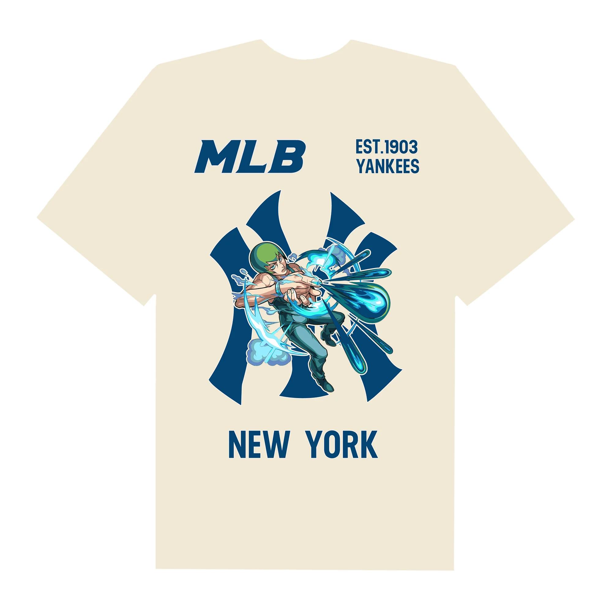 Mlb anime jojo fool fighter yankees t-shirt