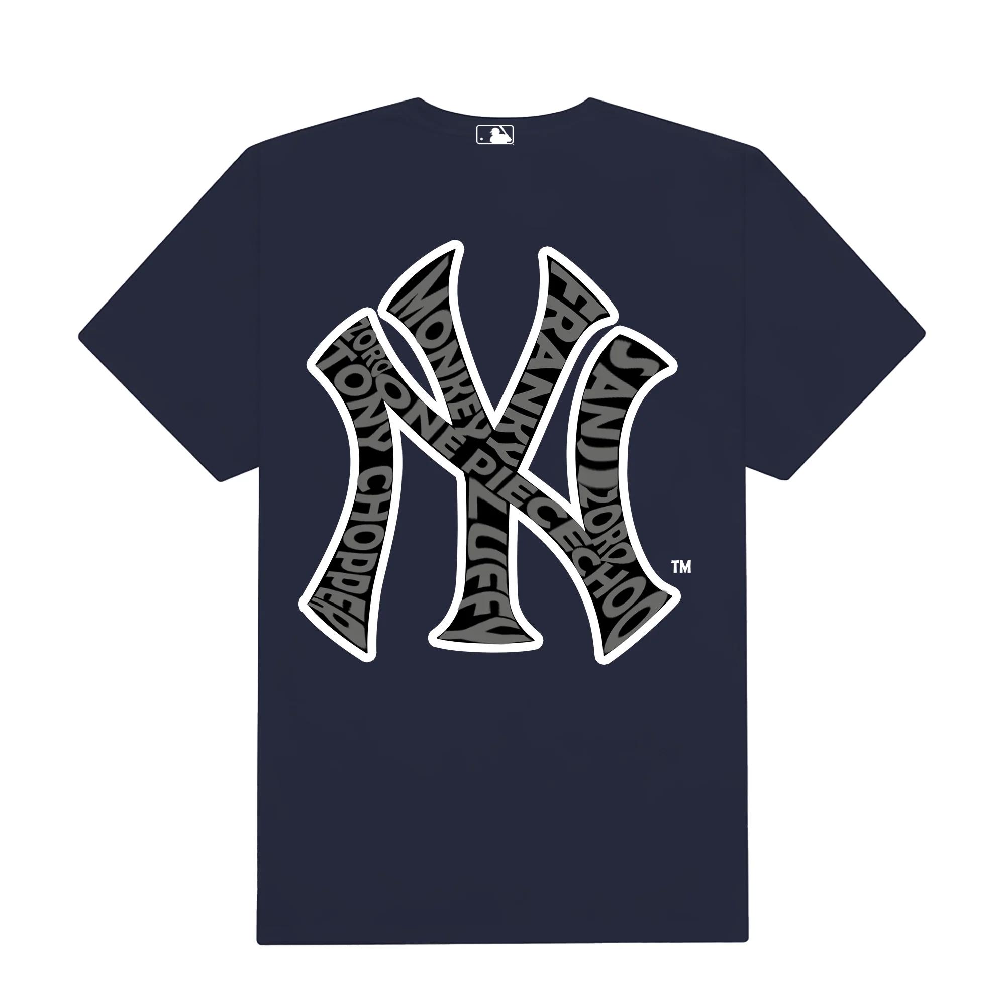 Mlb anime one piece character ny t-shirt