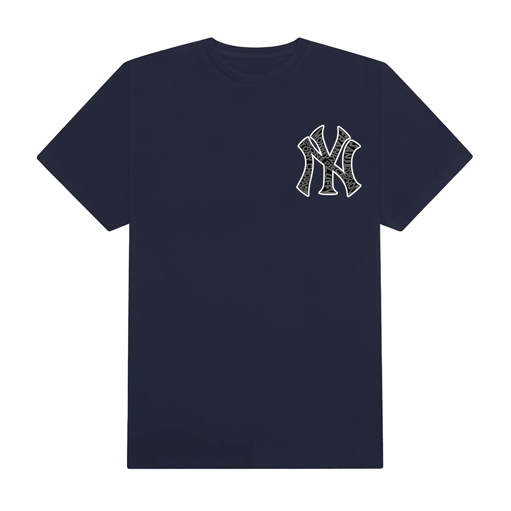 Mlb anime one piece character ny t-shirt