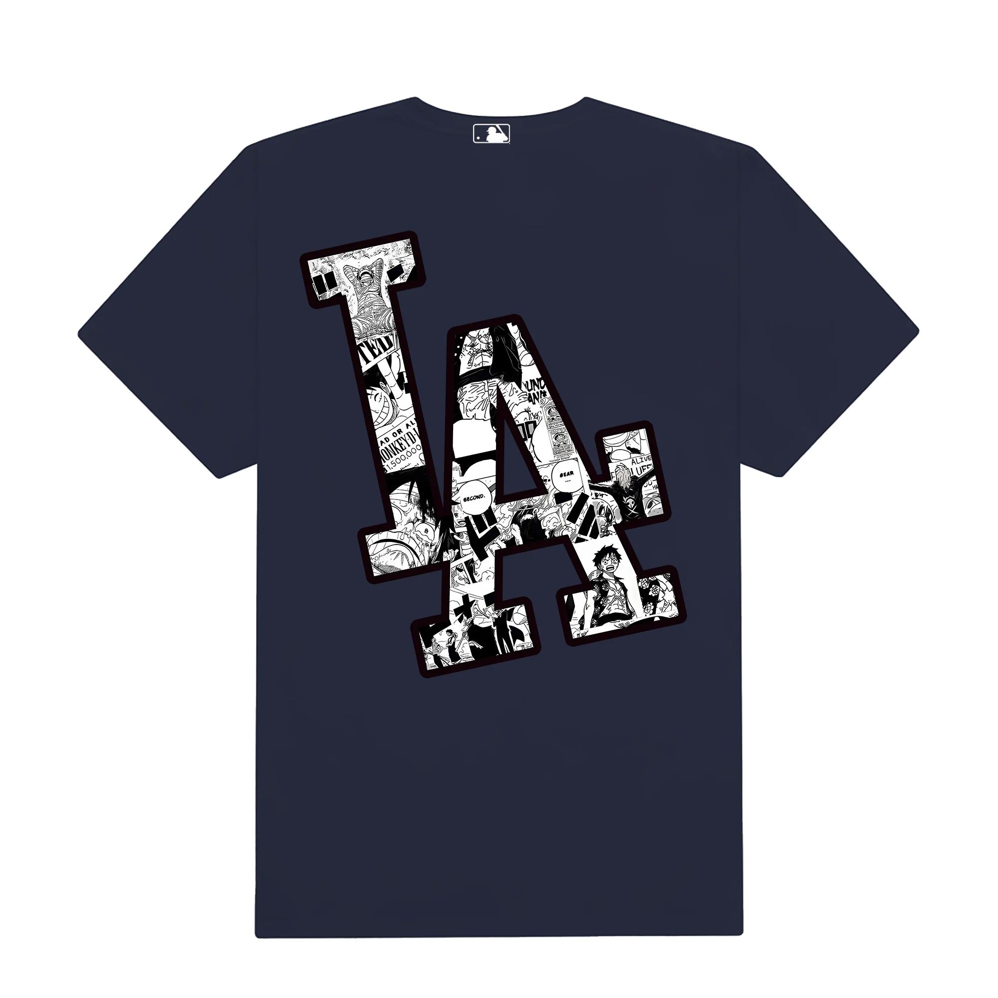 Mlb anime one piece manga la logo t-shirt