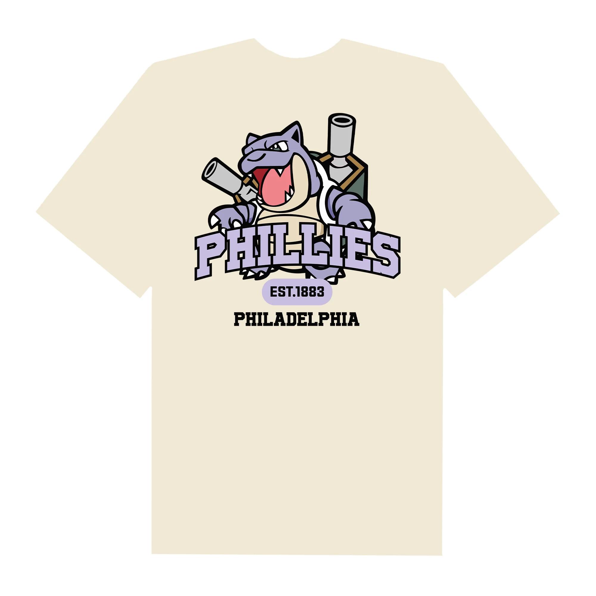 Mlb anime pokemon shiny blastoise phil t-shirt