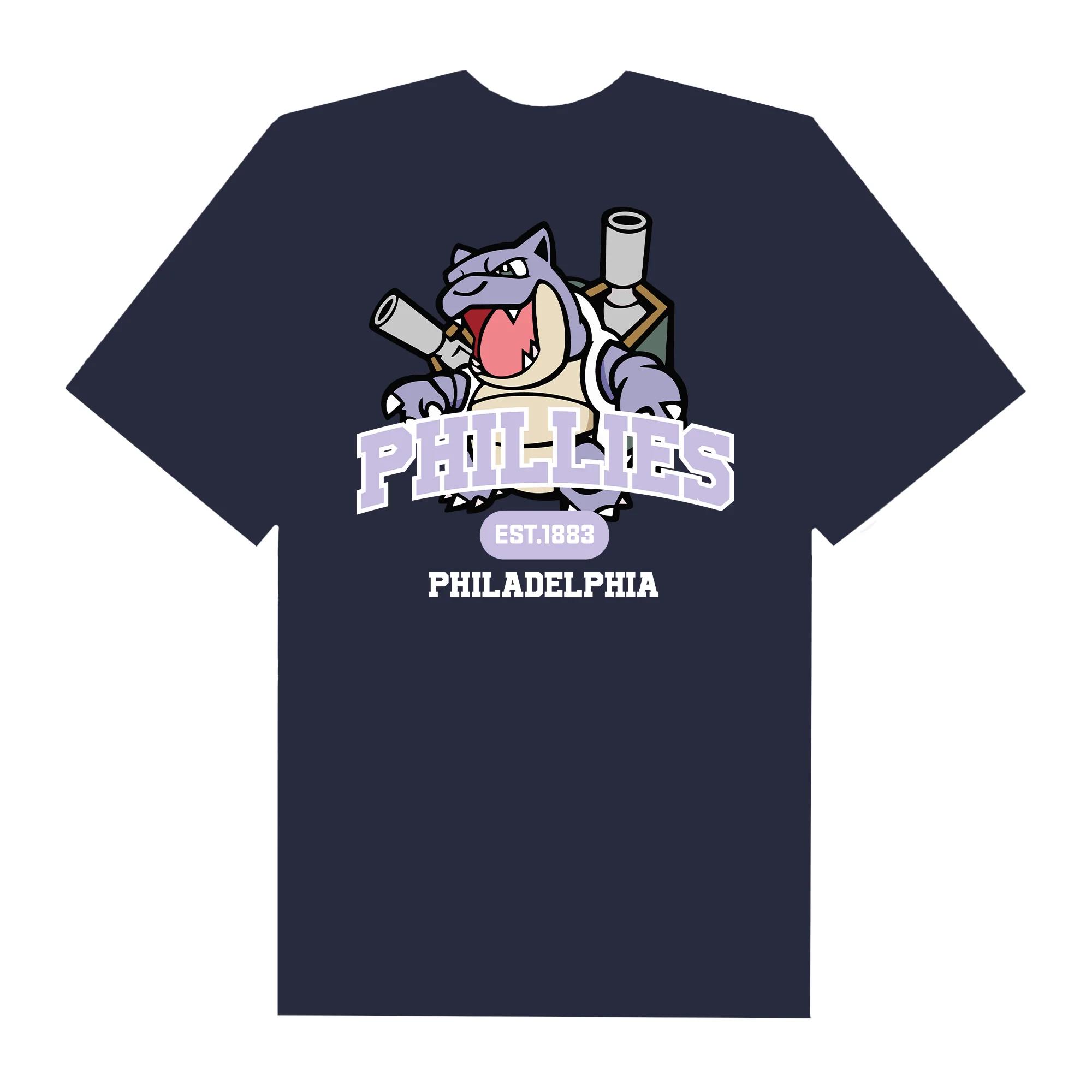 Mlb anime pokemon shiny blastoise phil t-shirt
