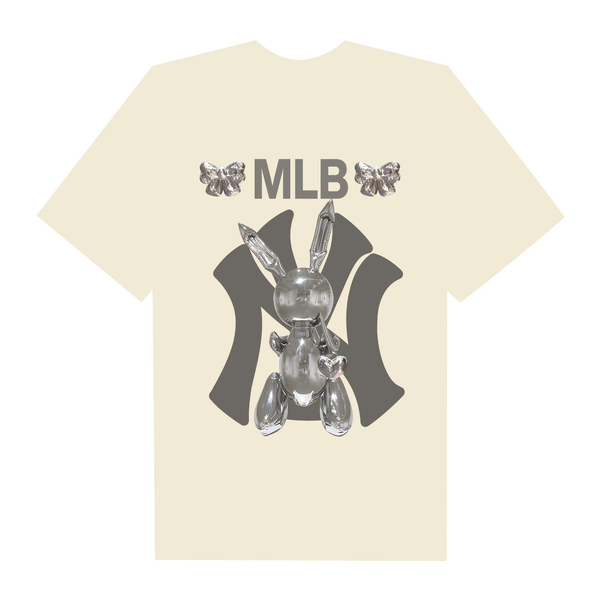 Mlb floral silver balloon rabbit t-shirt