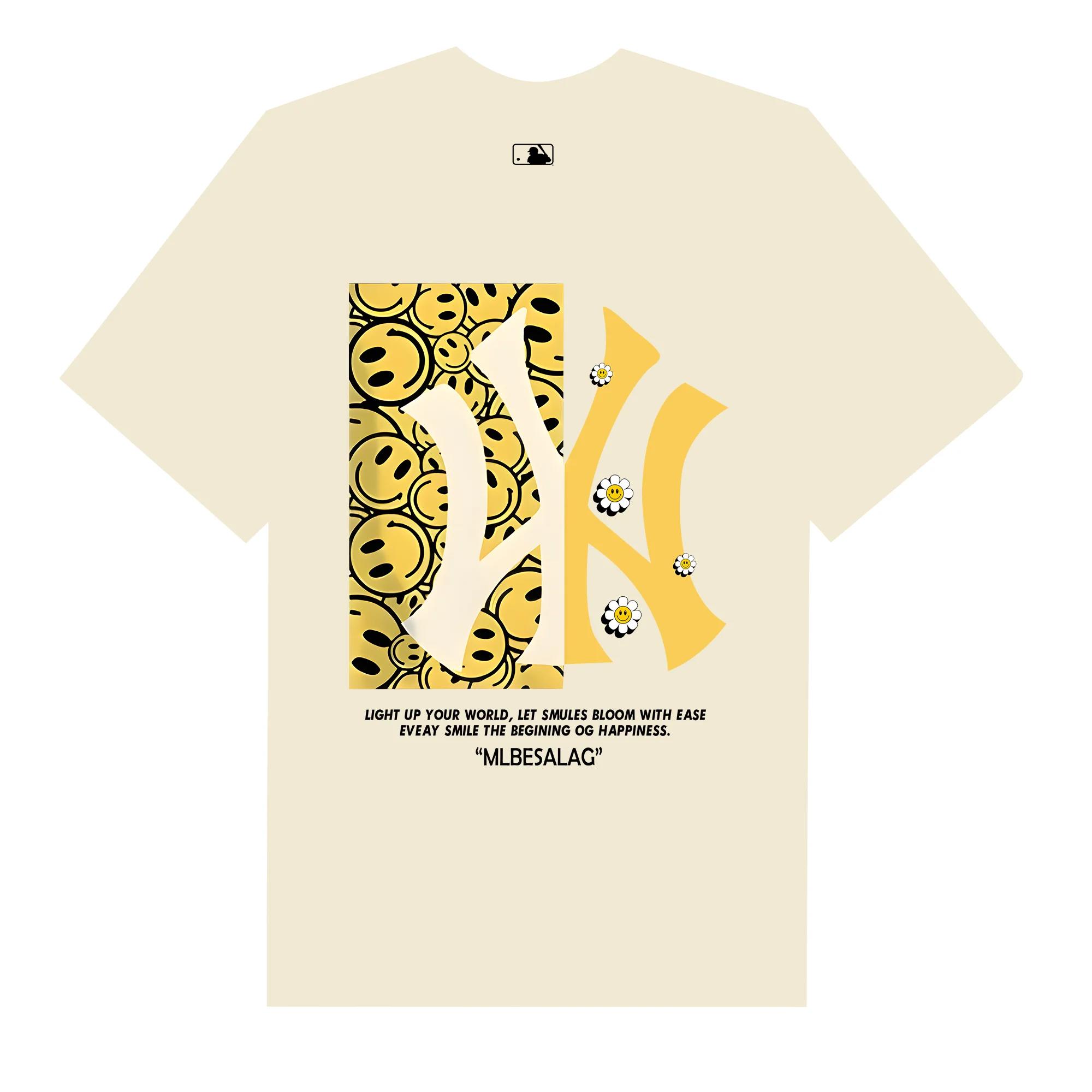 Mlb floral smiley flower t-shirt