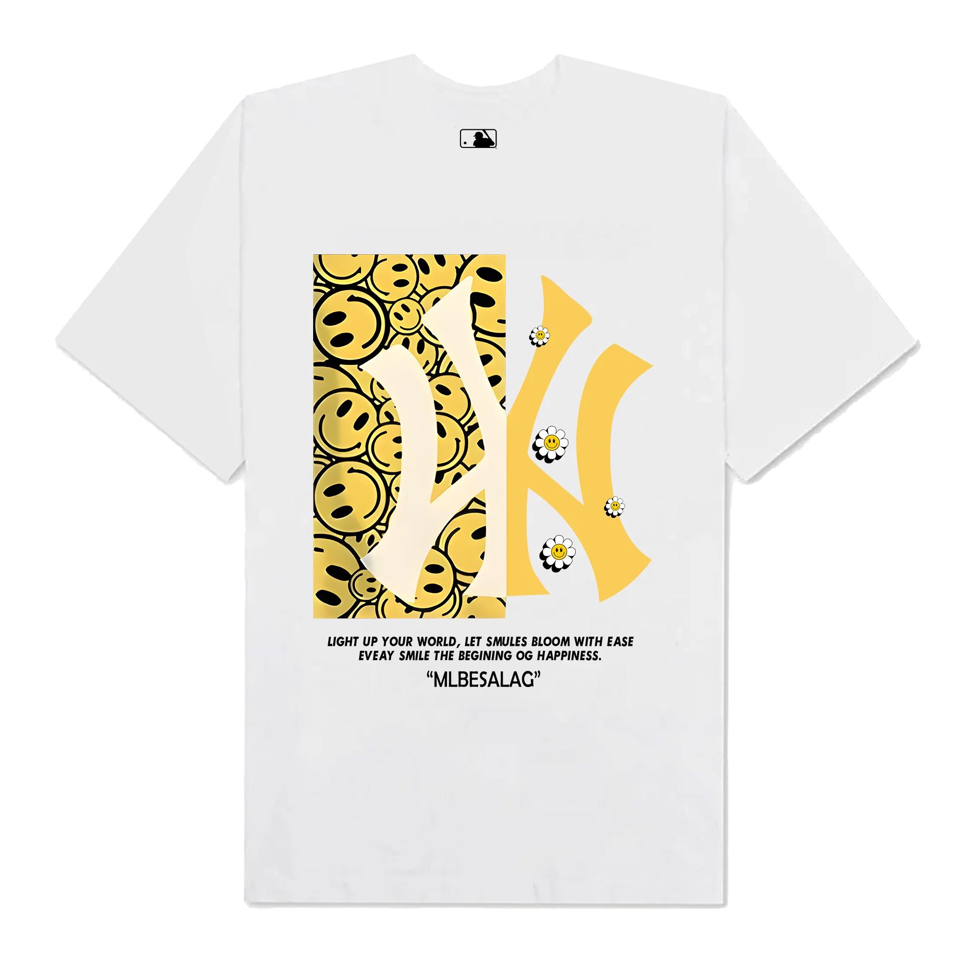 Mlb floral smiley flower t-shirt