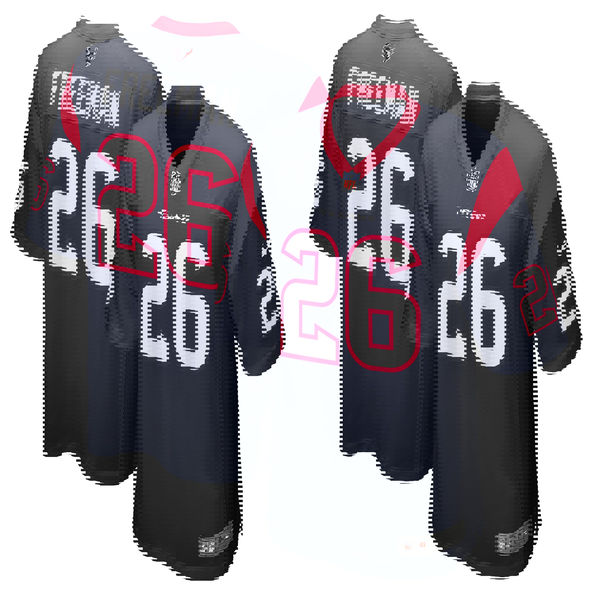Royce freeman houston texans game player jersey for nfl football fans