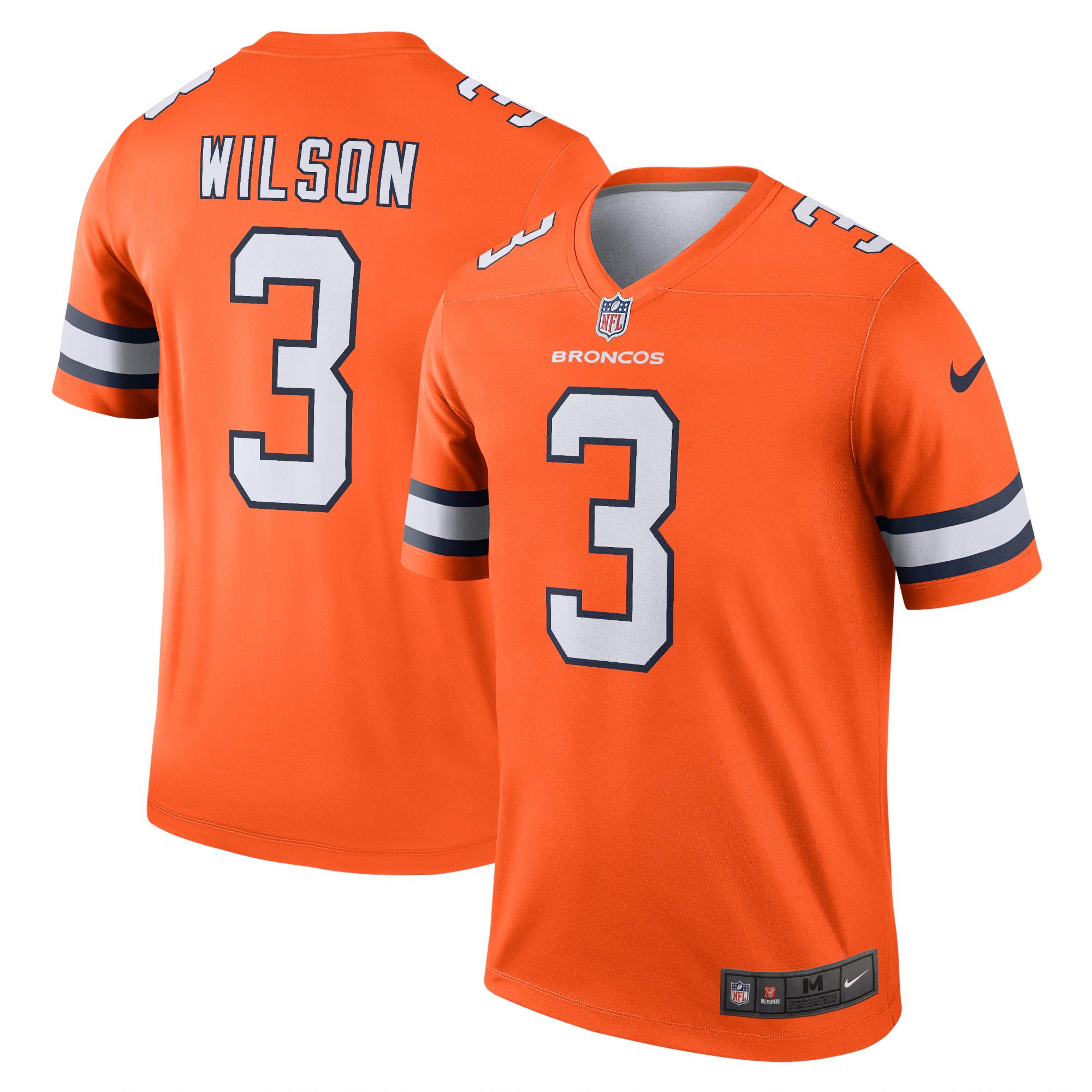 Russell wilson denver broncos alternate legend jersey for nfl football fans