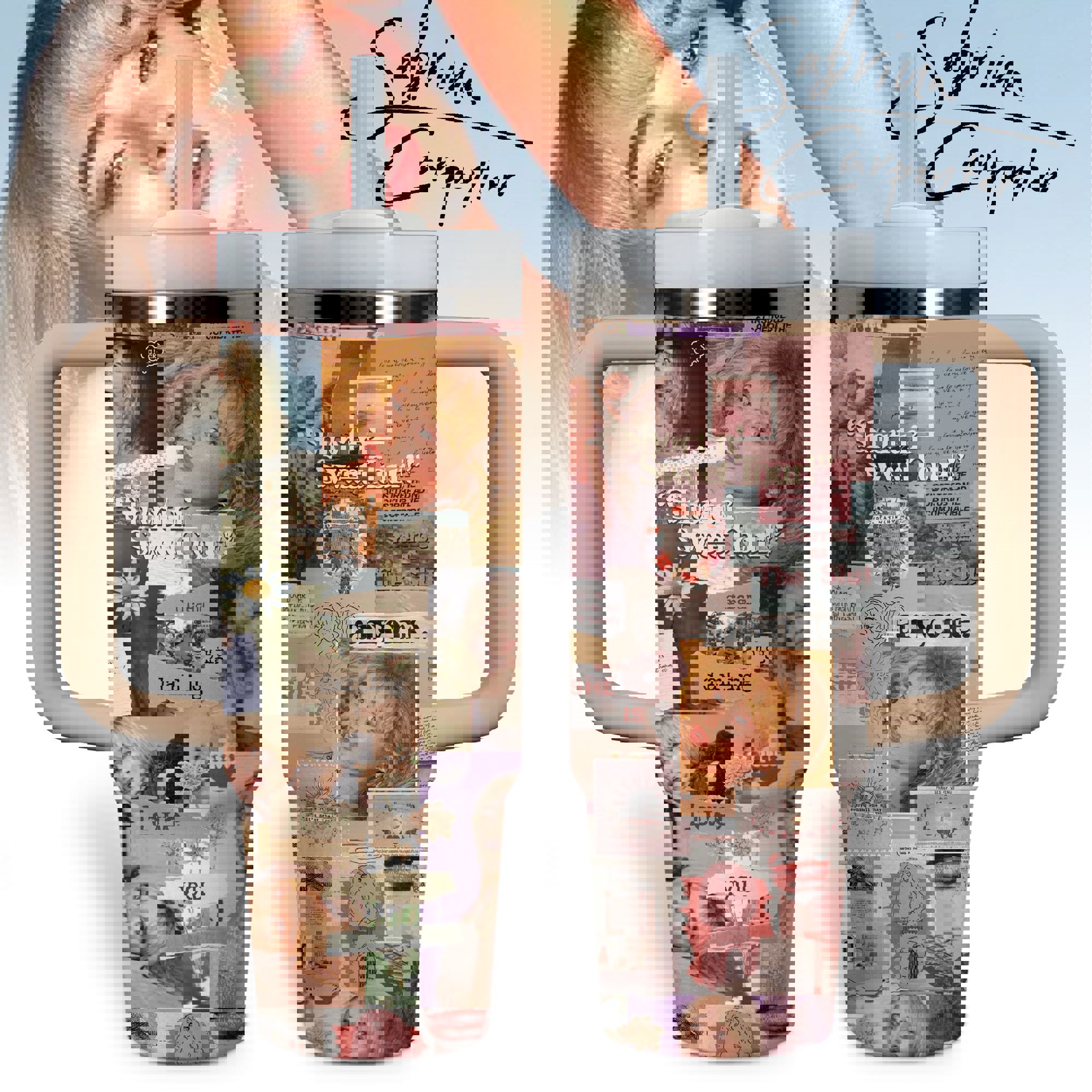 Sabrina carpenter music custom 40oz stanley tumbler zst1008