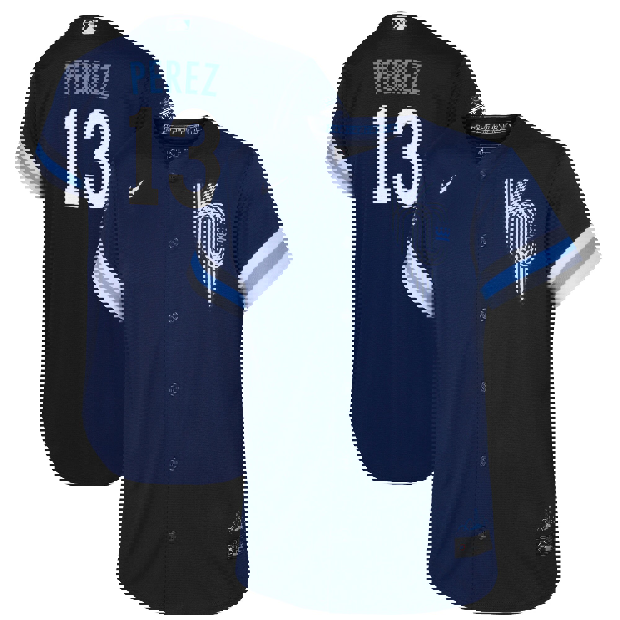 Salvador perez kansas city royals nike youth 2022 city connect replica player jersey - navy