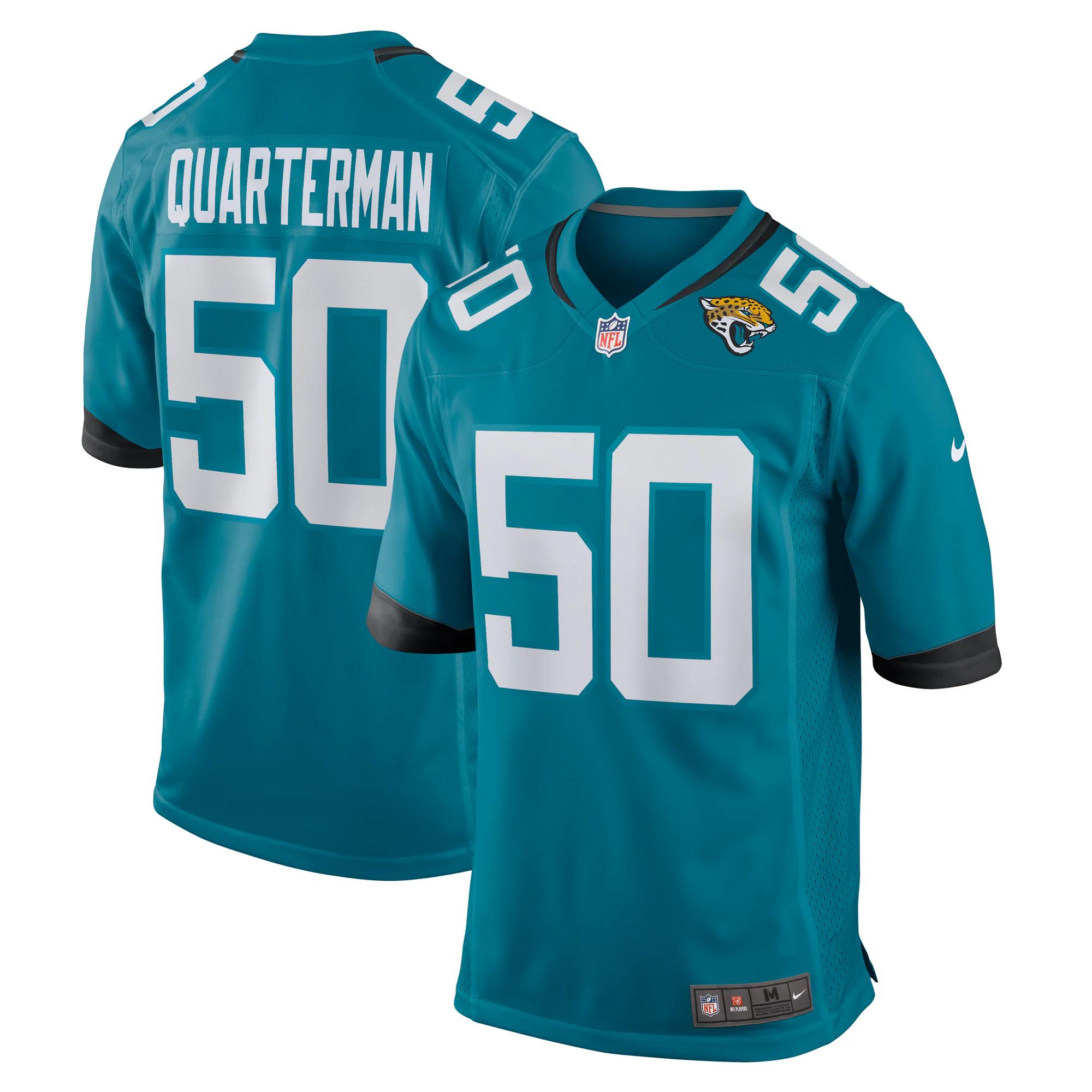 Shaquille quarterman jacksonville jaguars game jersey for nfl football fans
