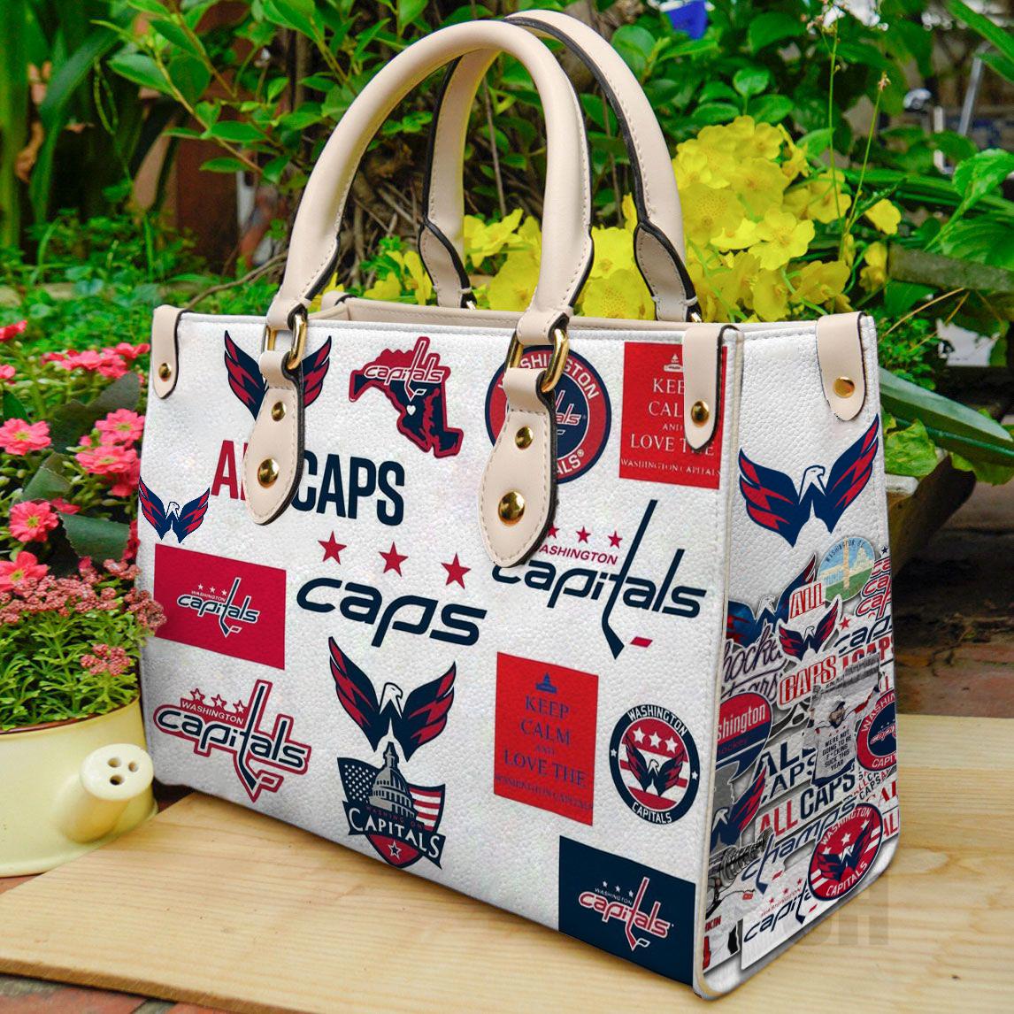 Washington capitals women leather hand bag