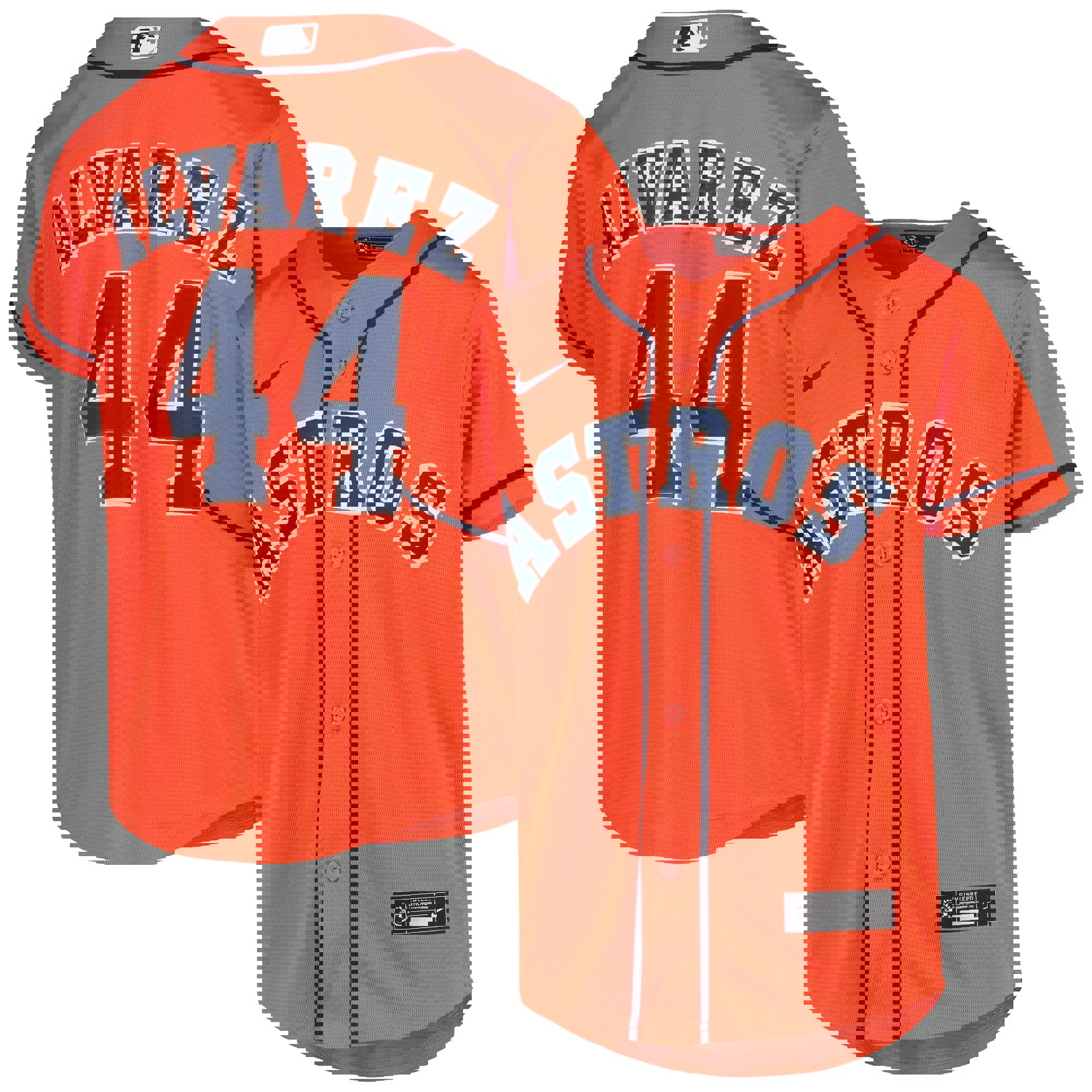 Yordan alvarez houston astros nike youth alternate replica player jersey - orange