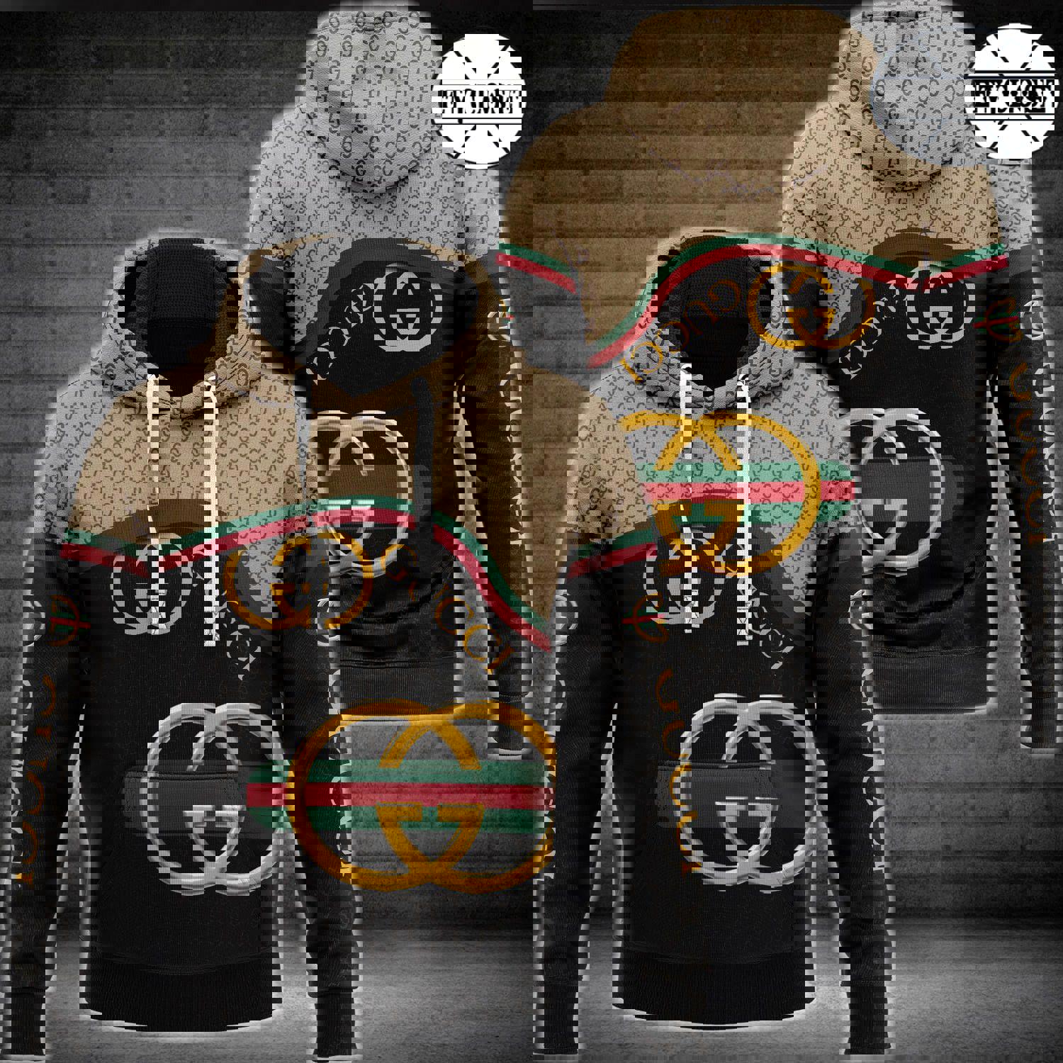 Gucci black unisex hoodie for men women luxury pullover nh185