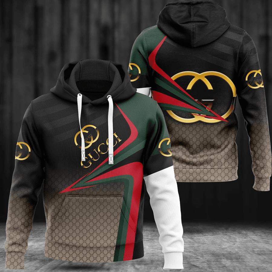 Gucci black unisex hoodie for men women luxury pullover nh230