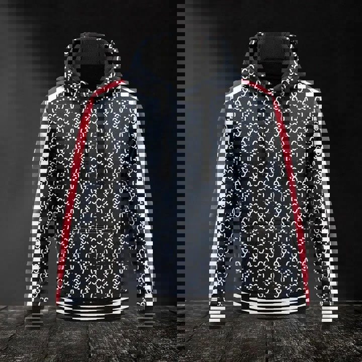 Gucci navy unisex hoodie for men women luxury pullover nh084