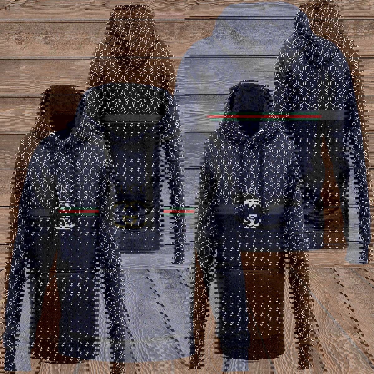 Gucci navy unisex hoodie for men women luxury pullover nh142