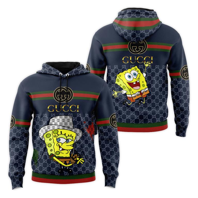 Gucci spongebob unisex hoodie luxury brand gifts 2023 jh2023