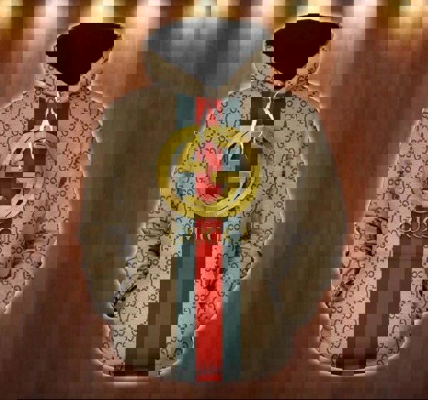 Gucci stripe unisex hoodie for men women luxury pullover nh014