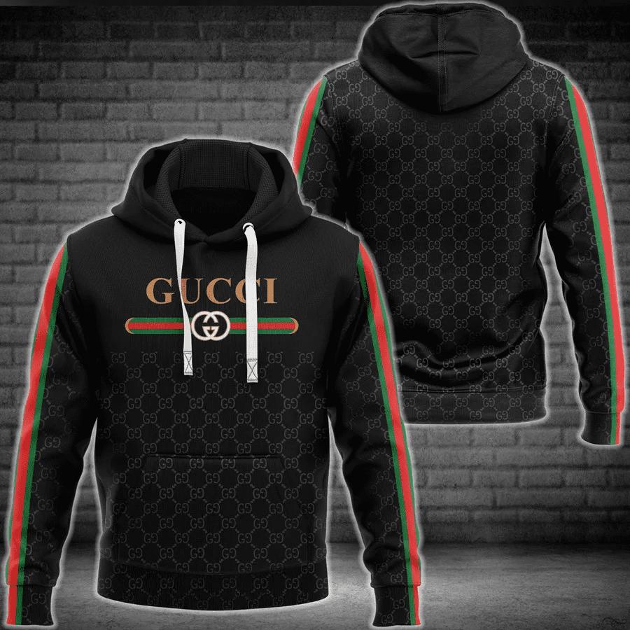 Gucci stripe unisex hoodie for men women luxury pullover nh344