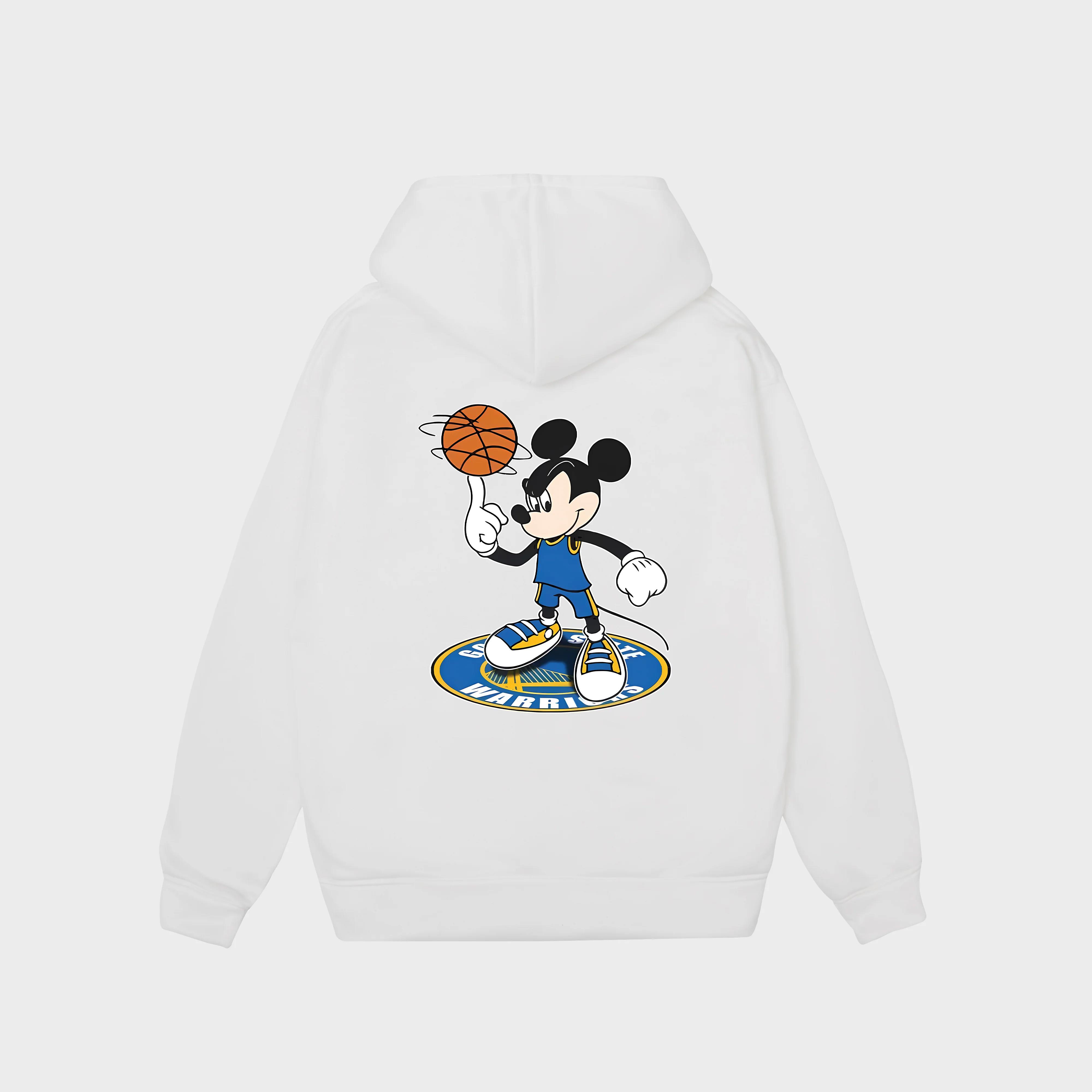 Nba golden state warriors cheerful mickey disney unisex hoodie