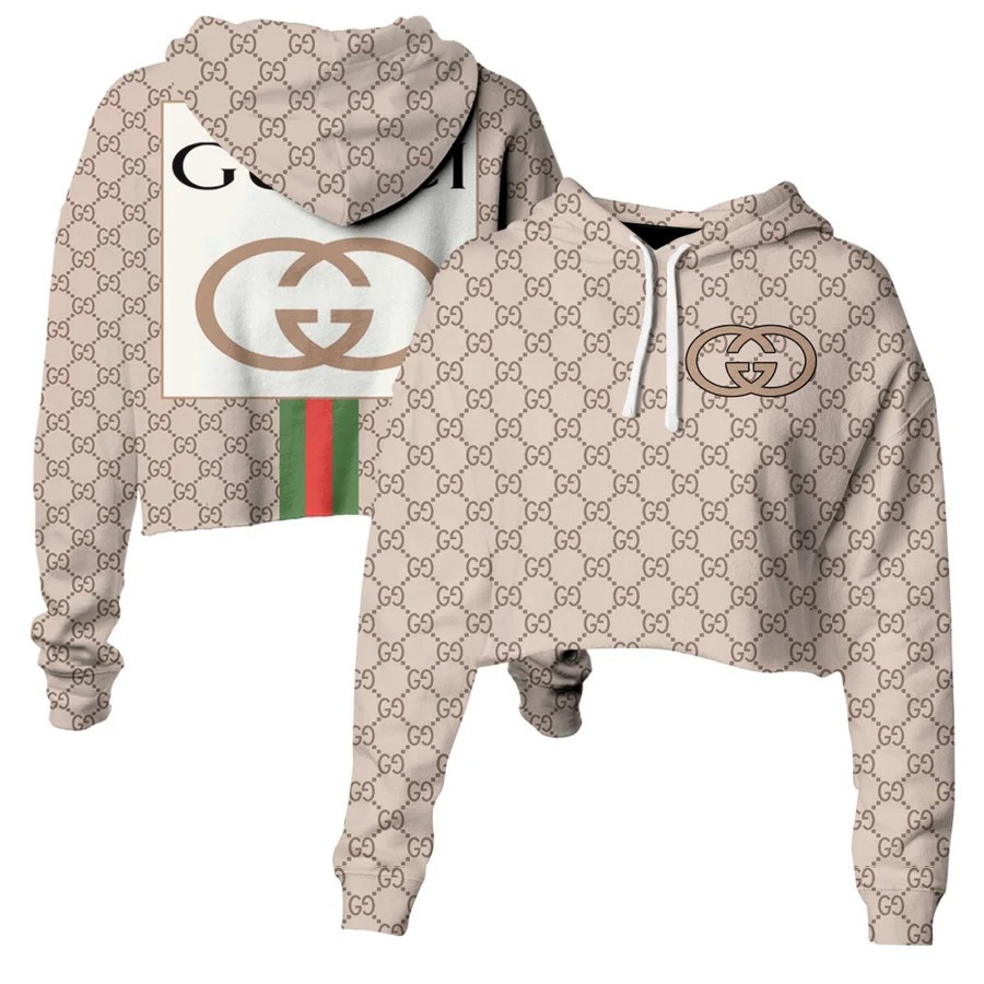
            gucci monogram croptop hoodie leggings for women luxury brand clothing clothes outfit for women
          
