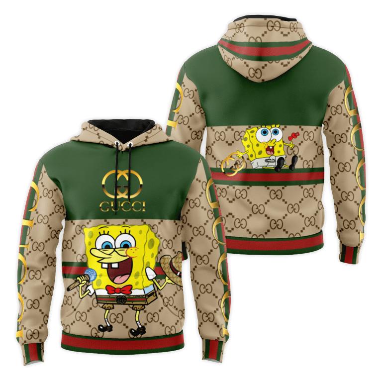 Gucci spongebob unisex hoodie luxury brand gifts 2023 jh2021