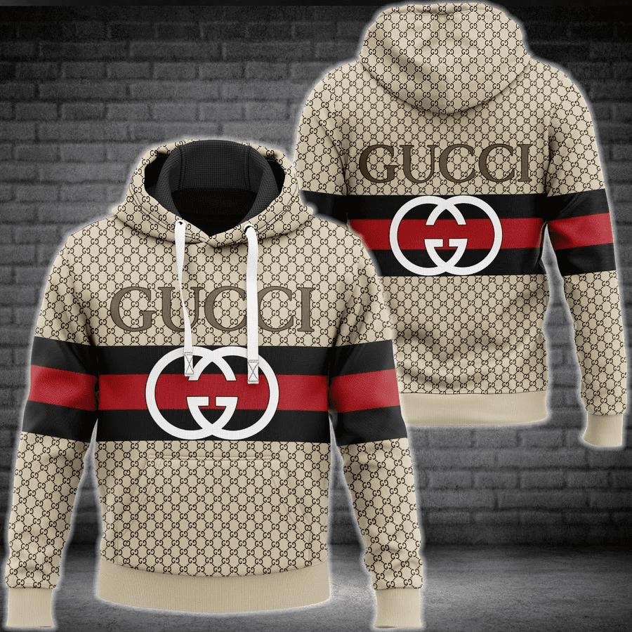 Gucci stripe unisex hoodie for men women luxury pullover nh279