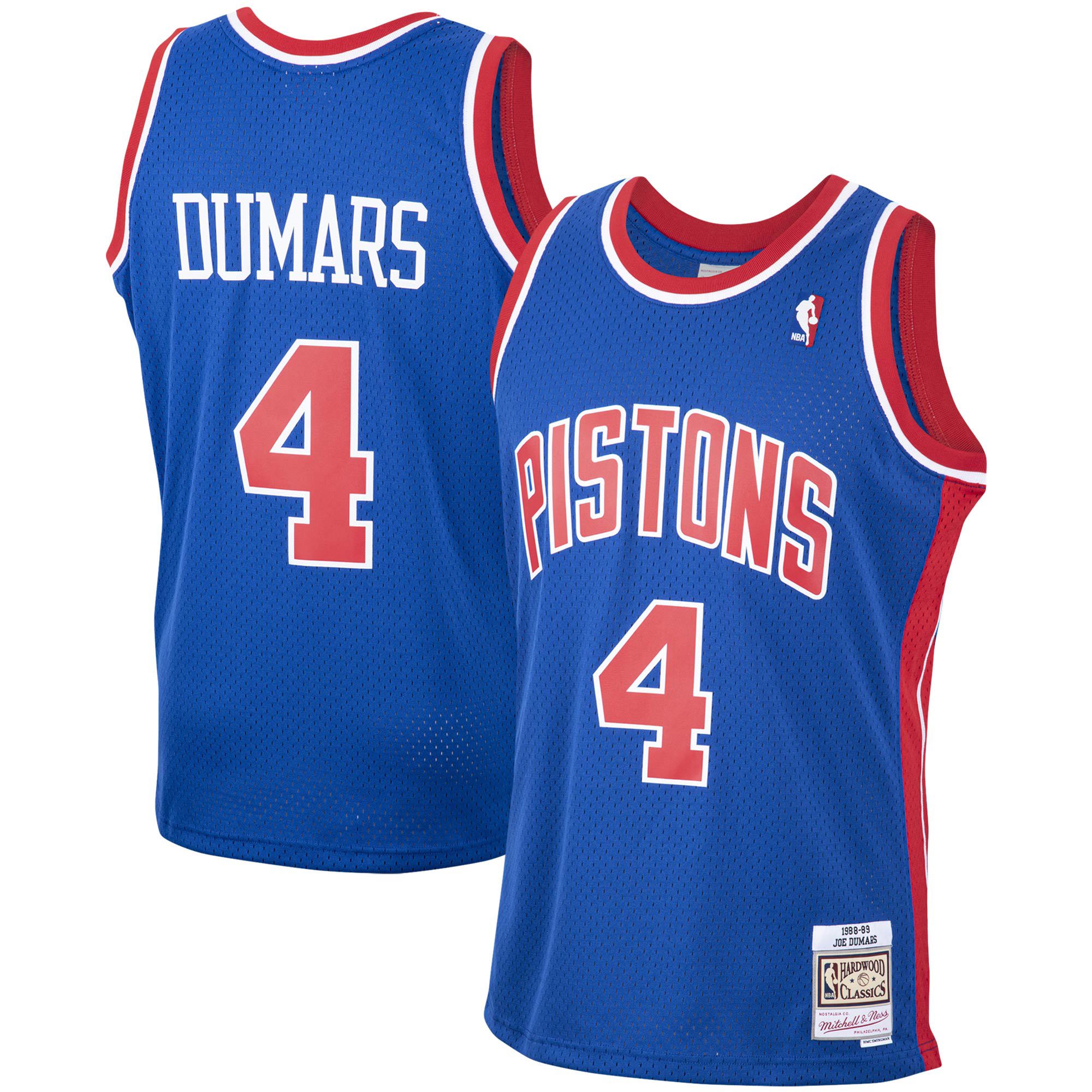 Joe dumars detroit pistons mitchell & ness 1988-89 hardwood classics swingman player jersey for nba basketball fans 