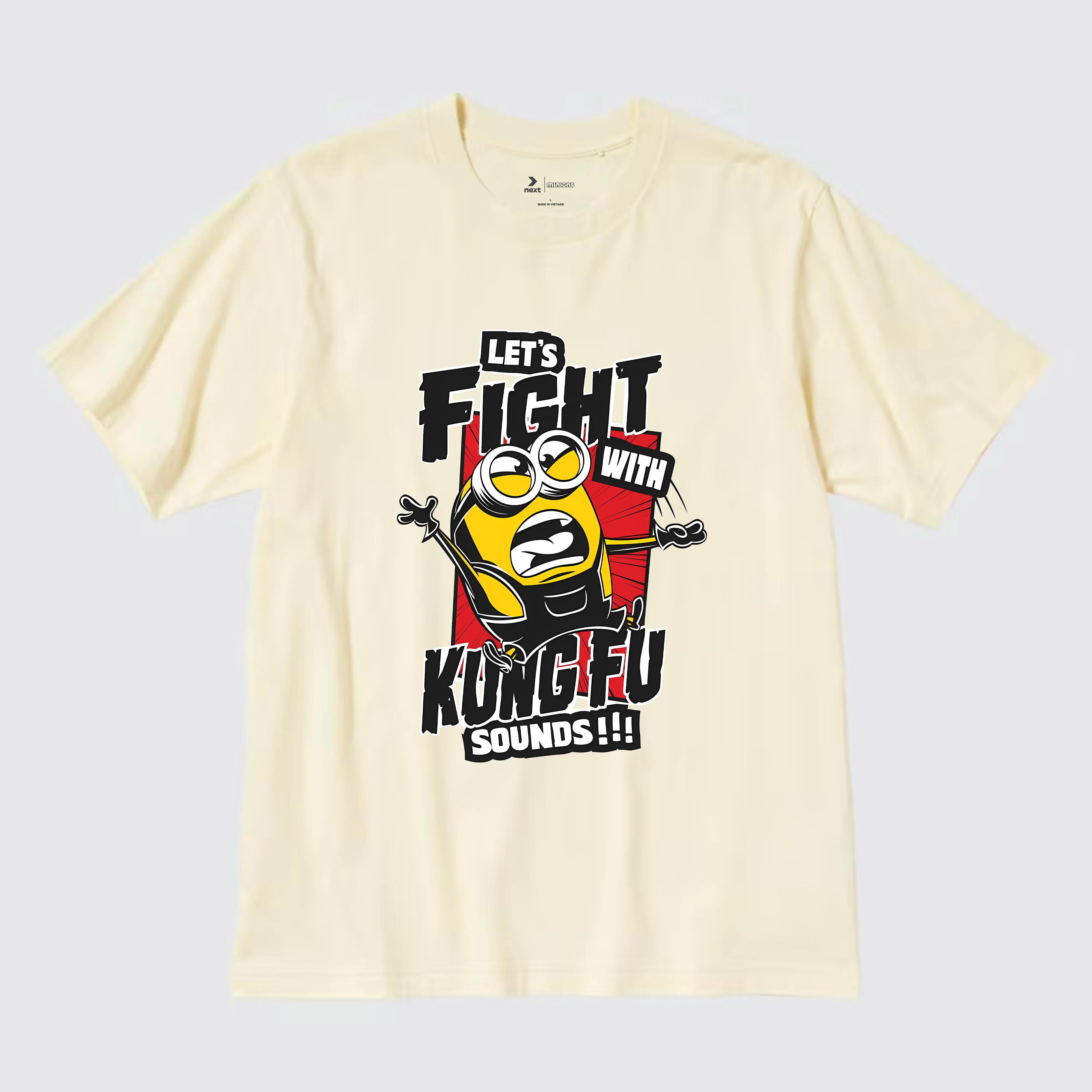 Minions figh with kung-fu sounds t-shirt / kem