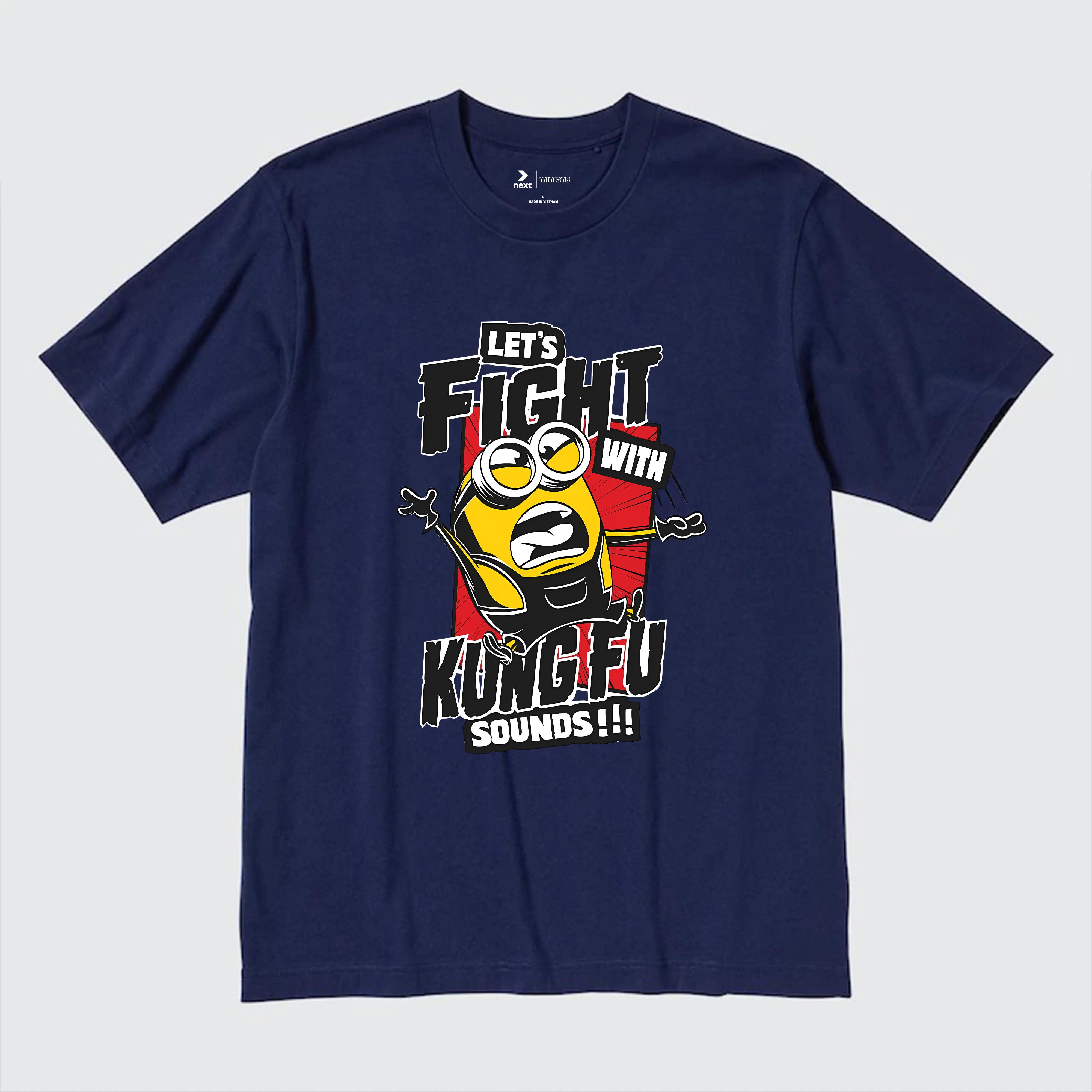 Minions figh with kung-fu sounds t-shirt / navy