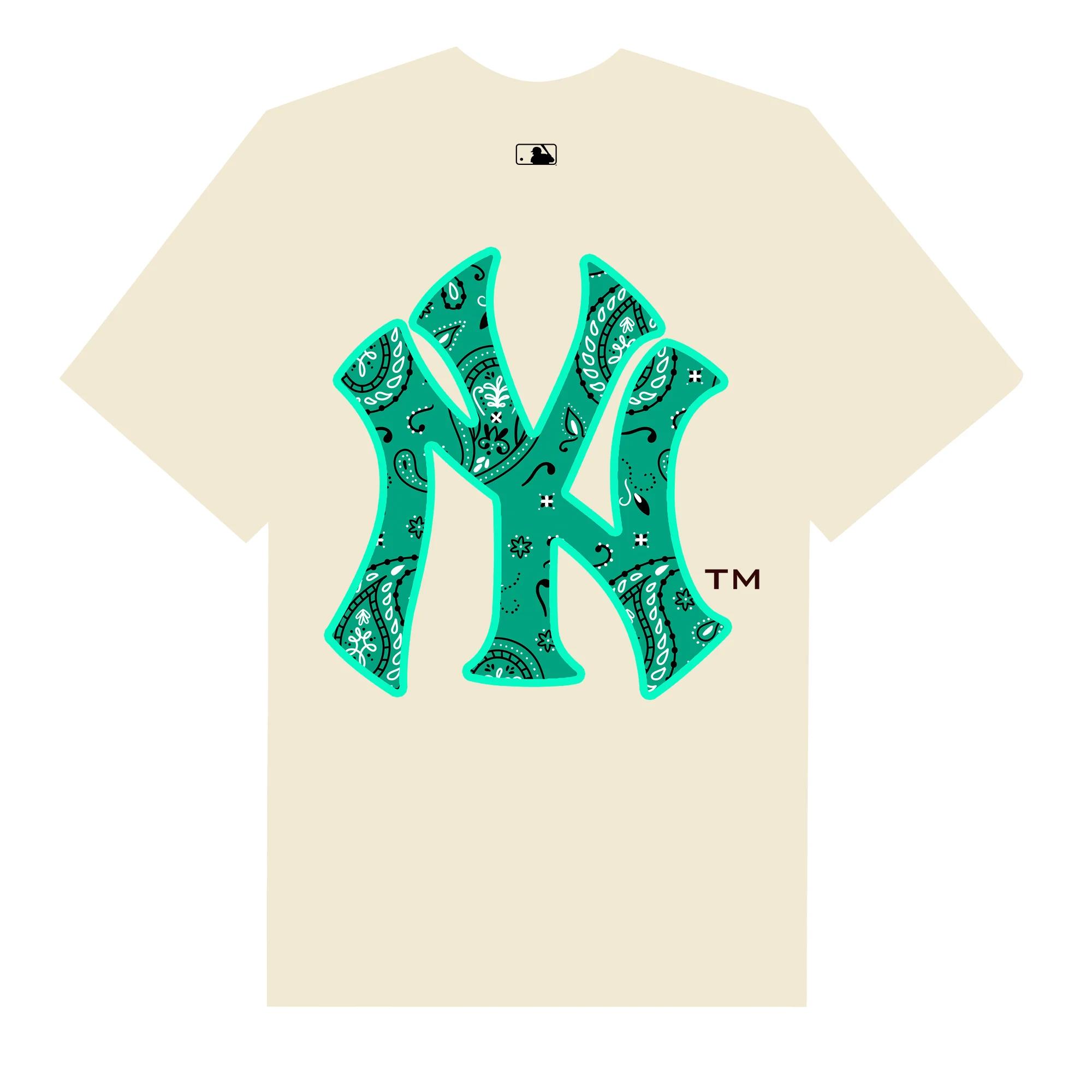 Mlb floral green logo t-shirt