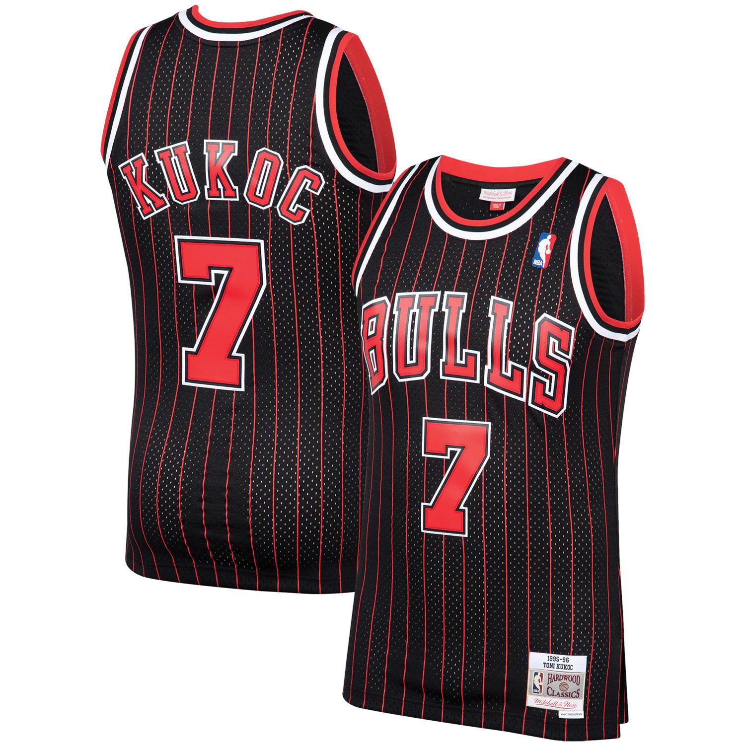 Toni kukoc chicago bulls mitchell & ness 1995-96 hardwood classics swingman player jersey for nba basketball fans 