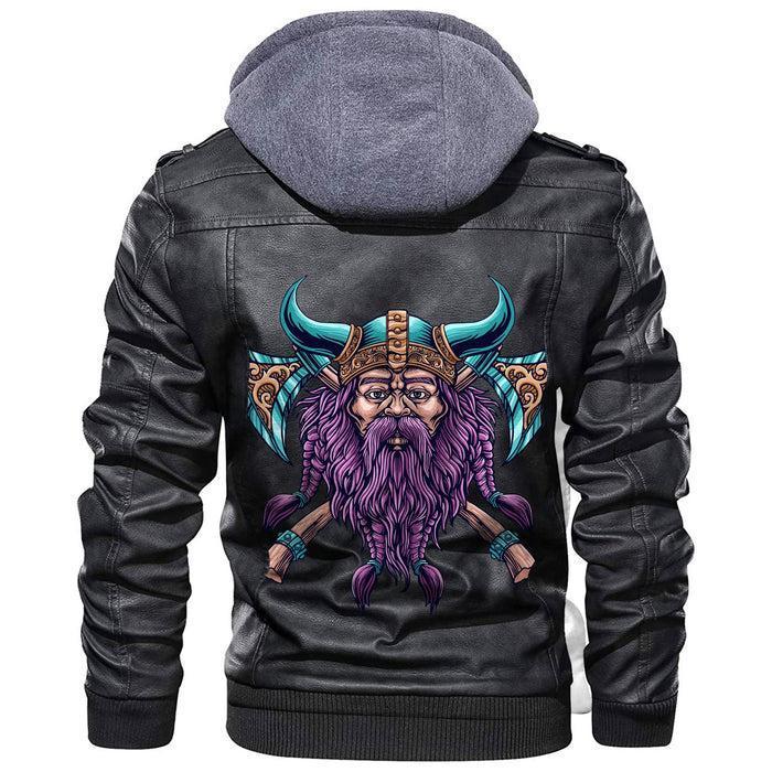 
Cool Beard With Axe Leather Jacket A35 hot Baseball Jacket 2025 3DBJ349