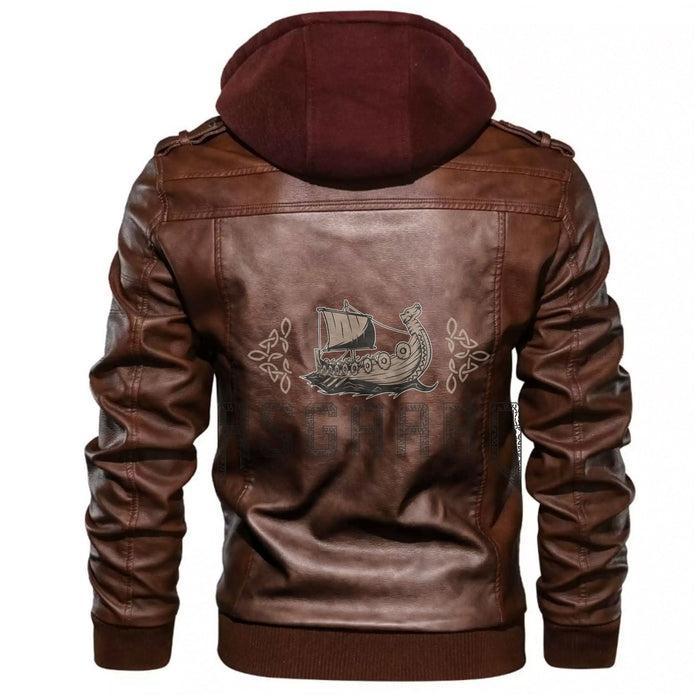 
Drakkar Asgard Leather Jacket A35 hot Baseball Jacket 2025 3DBJ7084
