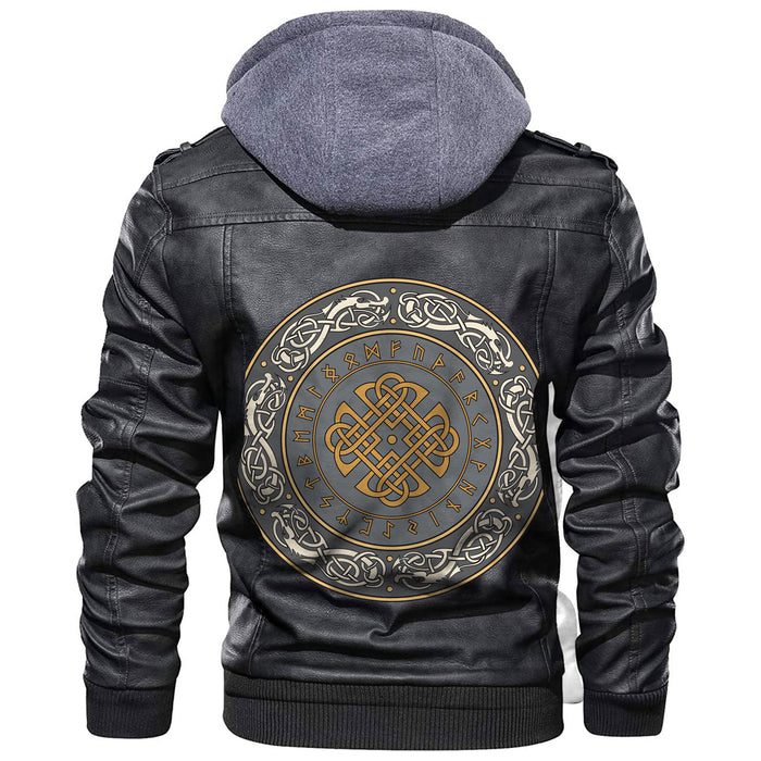 
Shield Scandinavian Pattern Leather Jacket A35 hot Baseball Jacket 2025 3DBJ2560