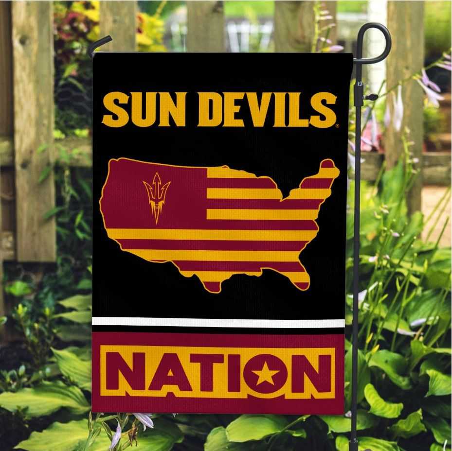 
ASU Sun Devils Garden Flag with USA Country Stars and Stripes - hot garden flag 2025 GDFL5495