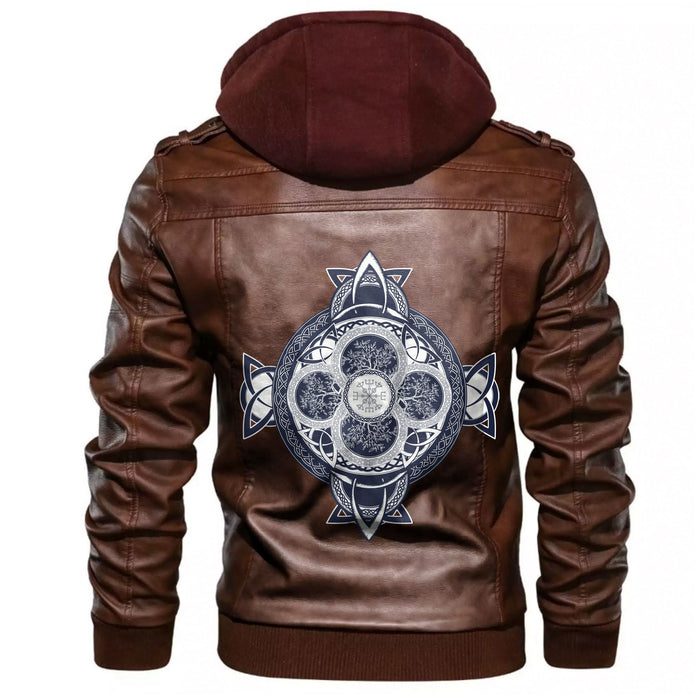 
Dragons And Celtic Tree Of Life Leather Jacket A35 hot Baseball Jacket 2025 3DBJ5192