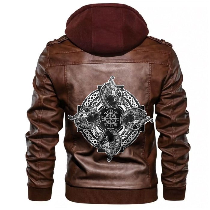 
Dragons & Helm Of Awe Aegishjalmur Leather Jacket A35 hot Baseball Jacket 2025 3DBJ4700