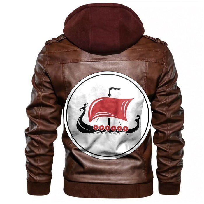 
Drakkar Warship Leather Jacket A35 hot Baseball Jacket 2025 3DBJ9930