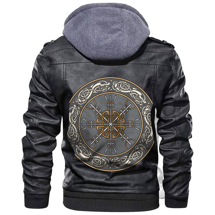 
Shield Celtic Helm of Awe Leather Jacket A35 hot Baseball Jacket 2025 3DBJ3919