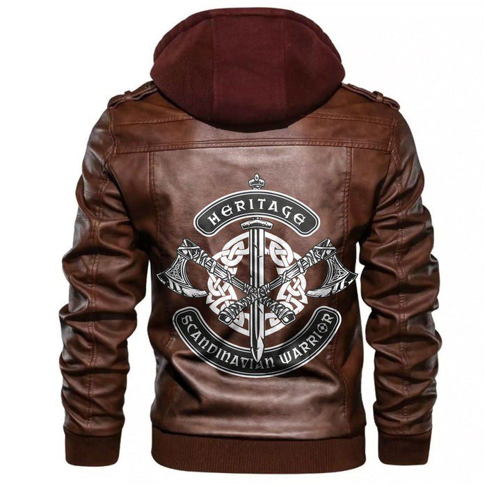 
Heritage Scandinavian Warrior Leather Jacket A35 hot Baseball Jacket 2025 3DBJ3958