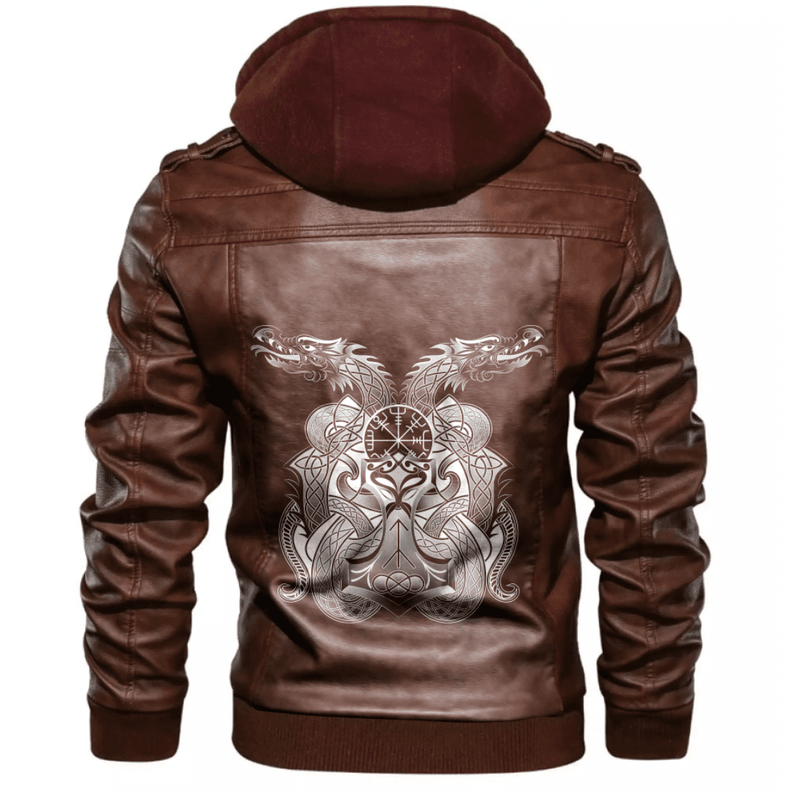 
Helm Of Awe Dragon Zip Leather Jacket A31 hot Baseball Jacket 2025 3DBJ6038