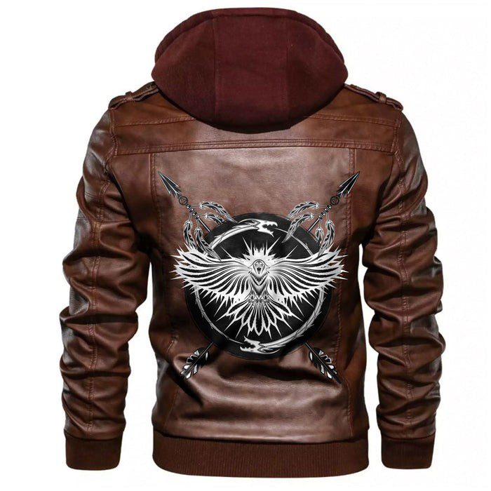 
Raven With Open Wings Sacred Sign Of Viking Leather Jacket A35 hot Baseball Jacket 2025 3DBJ3704