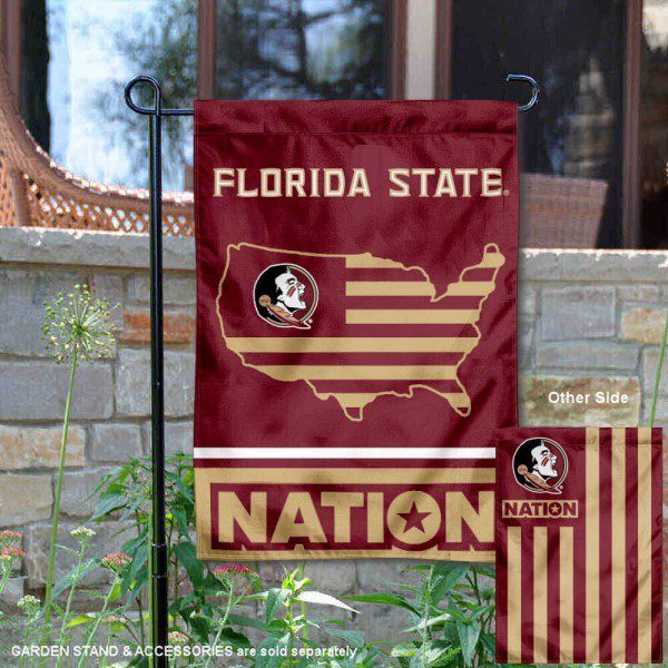 
FSU Seminoles Garden Flag with USA Country Stars and Stripes - hot garden flag 2025 GDFL9646