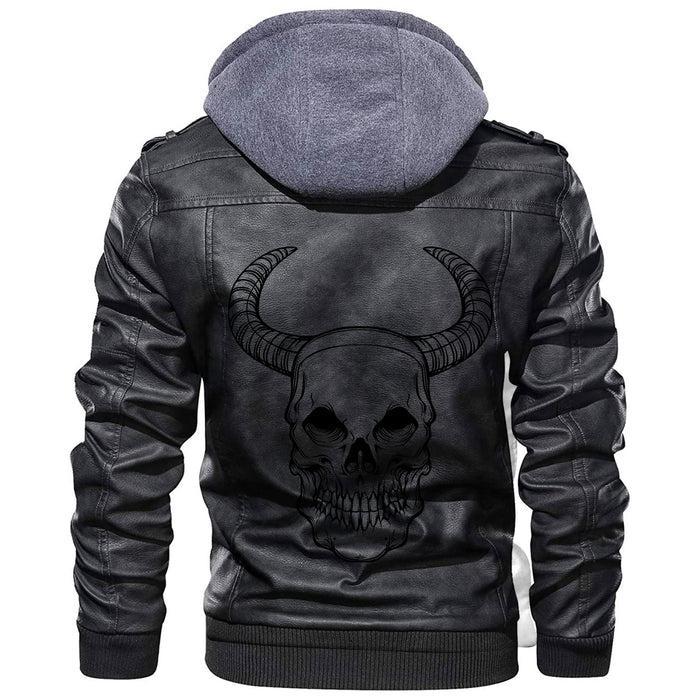 
Skull Horns Leather Jacket A35 hot Baseball Jacket 2025 3DBJ4189