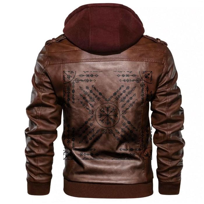 
Grunge Old Geometric Ancient Runic Leather Jacket A35 hot Baseball Jacket 2025 3DBJ468